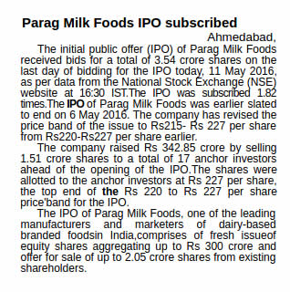 News of Pride of Cows Milk